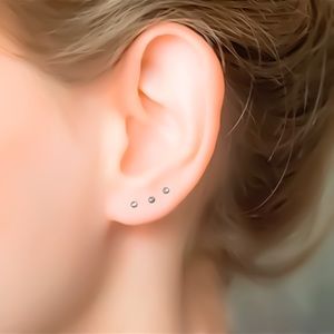 1 PAIR Gold, Shiny or Oxidized 925 Sterling Silver Teeny Tiny Dot Stud Earrings